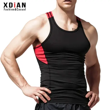 运动背心男跑步健身速干透气弹力紧身修身型无袖跨栏训练健美夏季商品大图