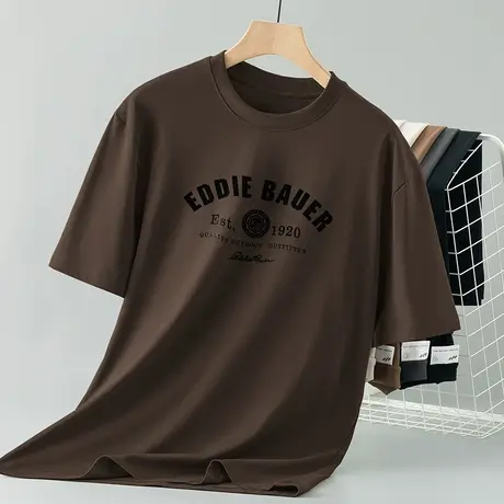 260g美式重磅纯棉t恤男短袖2024新款夏季半袖全棉体恤印花上衣服图片