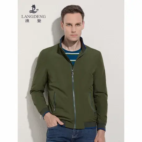浪登男士夹克2023秋冬装新款商务休闲立领薄款风衣外套男装中青年图片