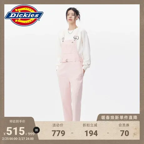 Dickies 春夏女简约特殊洗水风格工装背带裤下装商品大图