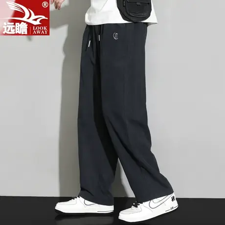 春秋季男士卫裤2023新款宽松直筒阔腿裤潮流百搭运动休闲长裤子男商品大图