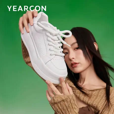 板鞋女款2024新款春季软底百搭运动休闲厚底女鞋白色增高小白鞋图片