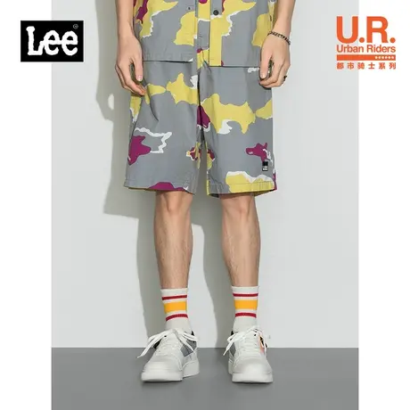 Lee商场同款22春夏新品迷彩印花男宽松短裤布裤LMB001511100-565图片
