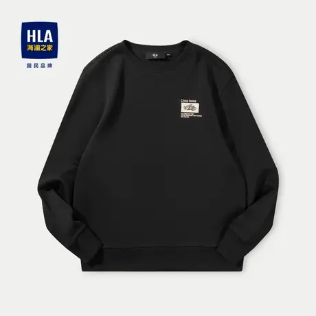 HLA/海澜之家中华龙贺岁卫衣2024春夏新款圆领贴布绣柔软上衣男图片