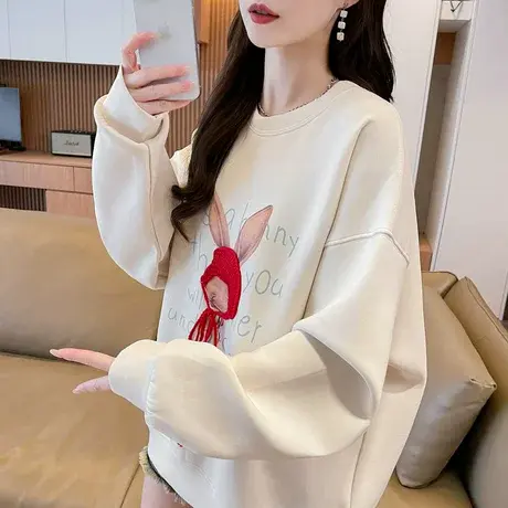 早秋卫衣女2025新款春秋季韩版宽松设计感小众初中生薄款上衣外套商品大图