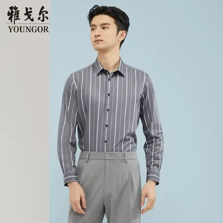 【商场同款】雅戈尔衬衫秋季官方商务休闲高级免烫通勤长袖衬衣商品大图