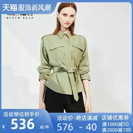 希区高端法式工装短外套春季年新款时尚气质宽松上衣流行夹克长袖商品大图