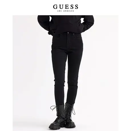 【38上新季】GUESS 女士纯色时尚休闲修身牛仔裤商品大图