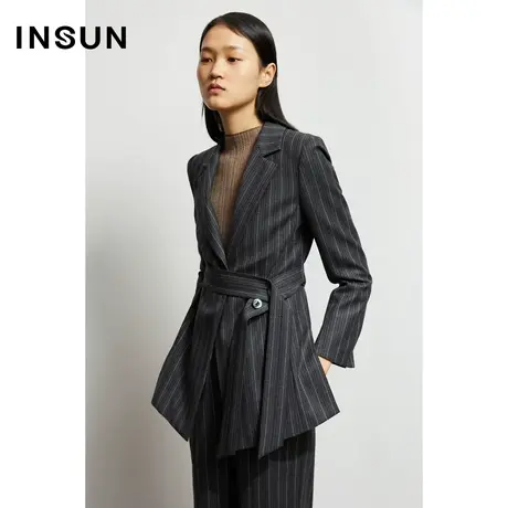 INSUN恩裳秋季条纹肌理感西装外套商品大图