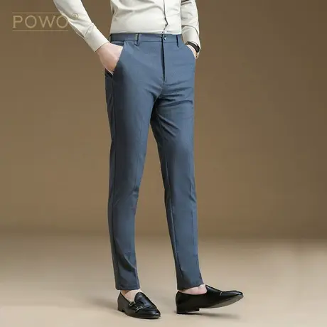 男士西裤韩版潮流西服裤修身商务正装百搭免烫休闲裤子小脚西装裤图片