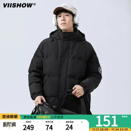 VIISHOW连帽棉服男冬季加厚保暖棉袄冲锋夹克潮牌宽松面包服外套商品大图