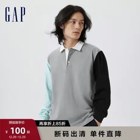 【断码优惠】Gap男装秋季纯棉亲肤水洗棉POLO衫598818宽松运动T恤图片