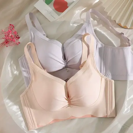 文胸收副乳聚拢无痕调整型上托防下垂2024春季新款加厚小胸内衣女图片