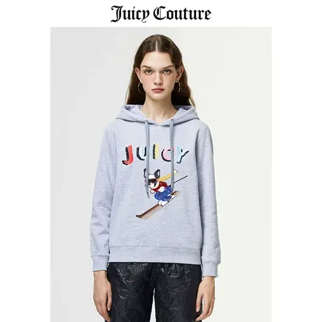 Juicy Couture橘滋卫衣女美式春季新款运动连帽衫长袖套头上衣商品大图