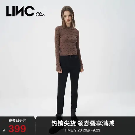 LINCCHIC金羽杰羽绒裤女高腰显瘦高弹修身小脚羽绒裤Y22807279图片