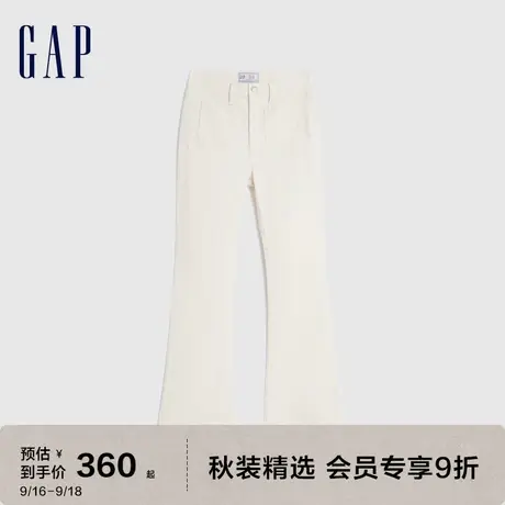 Gap女装秋季2023新款复古灯芯绒高腰喇叭裤休闲裤728759时尚长裤图片