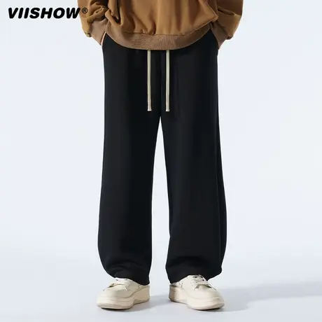 VIISHOW裤子男款春秋宽松阔腿男裤运动秋季香蕉裤男工装休闲长裤商品大图