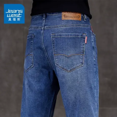 KZ真维斯弹力潮牌高端牛仔长裤男士2025年新款男裤子休闲春秋季节商品大图
