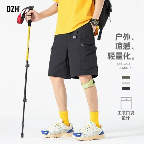 男士户外机能工装短裤男潮牌冰丝凉感裤子休闲百搭痞帅五分裤男款商品大图