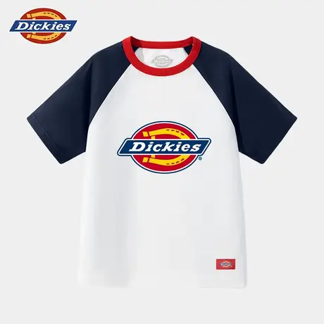 Dickies童装男童短袖儿童插肩袖拼接半袖男孩夏季撞色纯棉体恤潮A商品大图