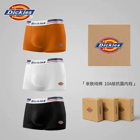 Dickies纯棉男士内裤夏季薄款男生亲肤舒适四角酷10A抗菌2025新款商品大图