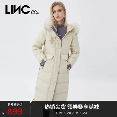 LINCCHIC金羽杰羽绒服女修身中长款羽绒服女冬季外套Y21608202商品大图