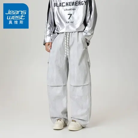 N5真维斯男士休闲裤2025新款秋季潮流宽松美式高端伞兵裤男款裤子商品大图