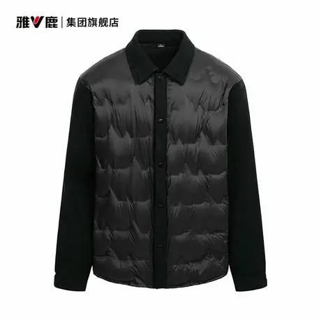 雅鹿轻薄衬衫羽绒服男短款秋冬季2025新款翻领商务休闲羽绒衣外套商品大图