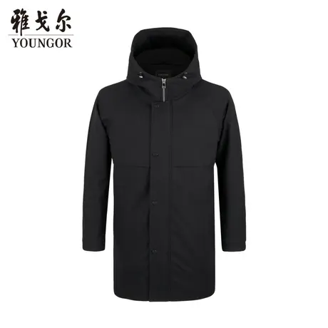 雅戈尔奥莱 男装单风衣新款商务休闲连帽潮流风衣商品大图
