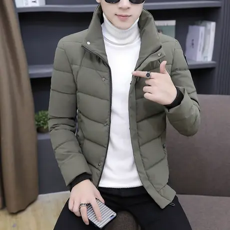 男士外套冬季棉袄子休闲立领棉衣男韩版修身加厚保暖冬天羽绒棉服商品大图