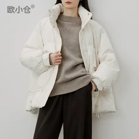 【直播专享】欧小仓保暖白鸭绒小个子友好羽绒服立领面包服图片