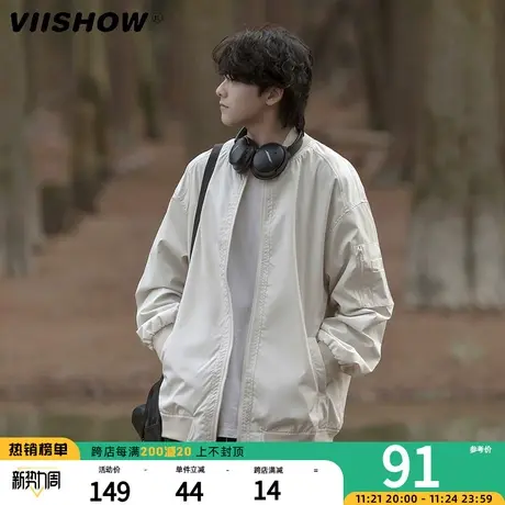 VIISHOW美式飞行员夹克男春秋款复古宽松潮流棒球服机能工装外套图片
