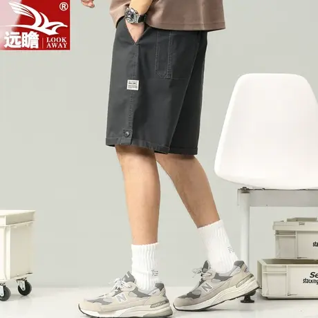 夏季薄款纯棉短裤男士五分裤美式潮牌男裤潮流休闲宽松工装中裤子商品大图