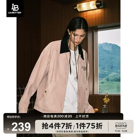 Lilbetter仿麂皮外套男女同款vintage美式复古工装秋冬底特律夹克图片