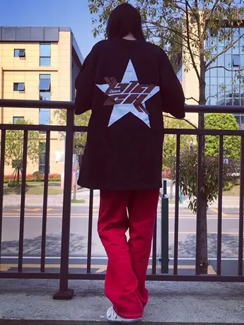 纯棉美式复古短袖t恤女国潮牌ins小众设计感夏季宽松oversize上衣商品大图