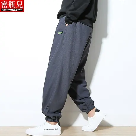 密瓶儿潮牌休闲运动裤男宽松秋季男士大码加肥加大胖子男装裤子男商品大图
