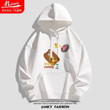 个性潮流设计感小众宽松连帽卫衣男大码oversize秋季薄款长袖上衣商品大图