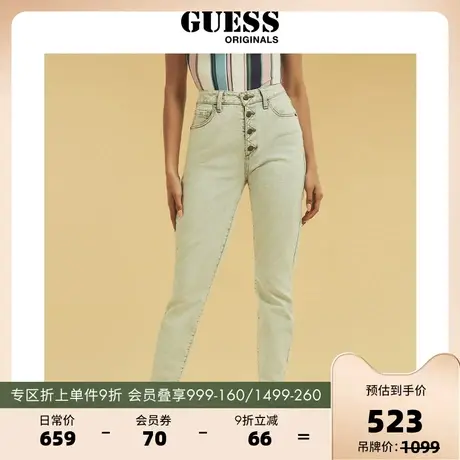 GUESS Originals女复古年代感直筒牛仔裤-W1GAB4R49T0商品大图