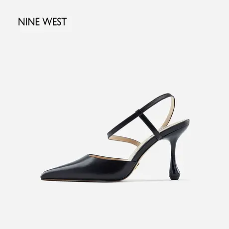 Nine West/玖熙超高跟凉鞋女2023夏季新款水滴跟包头真皮细跟鞋子商品大图