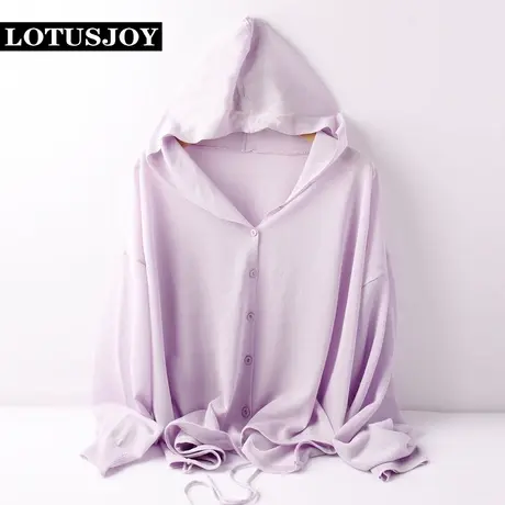 连帽针织衫女开衫外套披肩宽松短款百搭防晒披肩夏季薄款外搭卫衣商品大图