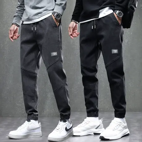 男装运动工装裤男士束脚宽松早秋季休闲裤长裤子男裤春秋冬款潮牌商品大图