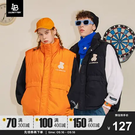 Lilbetter马甲男加厚保暖棉衣背心外套秋冬潮牌百搭防寒无袖夹克图片