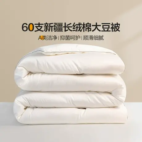 恒源祥A类55%大豆纤维被芯长绒棉柔软舒适抗菌款四季通用家用被子商品大图