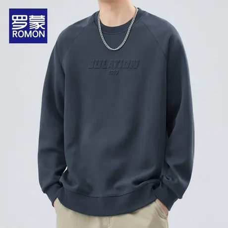 罗蒙长袖t恤男2025新款秋季男士圆领打底衣服潮牌春秋款休闲上衣商品大图