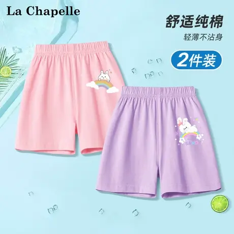 拉夏贝尔女童裤子2025新款夏装儿童外采短裤纯棉运动裤宝宝五分裤商品大图