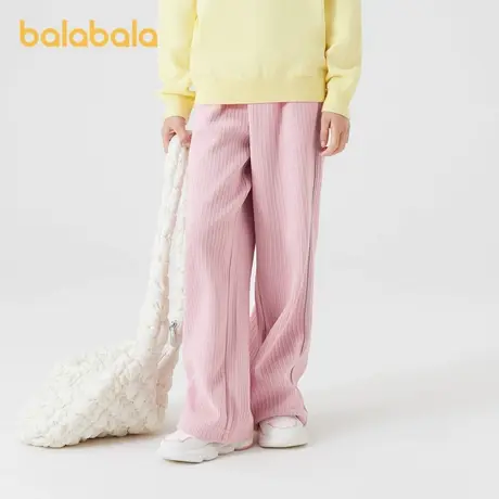 巴拉巴拉童装女童长裤儿童宽松直筒裤秋季2024新款裤子复古休闲裤商品大图