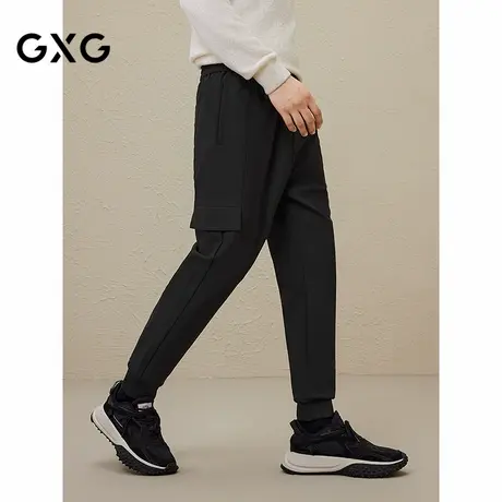 GXG男装  黑色收口工装长裤 2023年冬季品GEX10226894商品大图