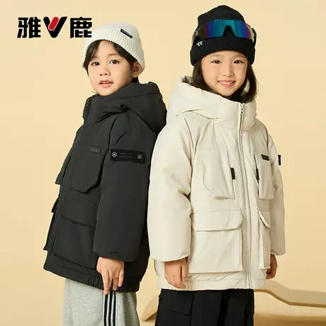 雅鹿户外极寒2025新款儿童加厚羽绒服中长款男童女童大童冬季外套商品大图