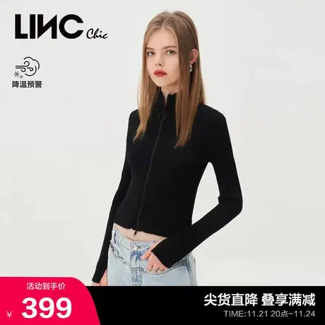 LINCCHIC金羽杰新款针织衫打底拉链毛衣针织衫外套女S231SW169Y商品大图