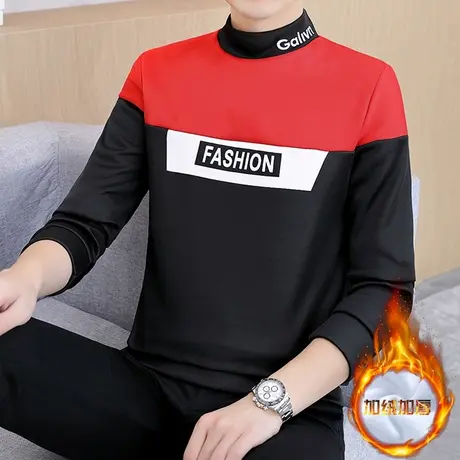 春秋季男士长袖t恤韩版修身内搭上衣服2023新款卫衣潮学生打底衫商品大图